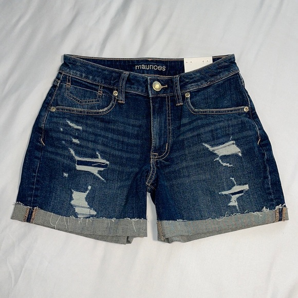 Maurices Pants - Maurices Destructed Boyfriend Denim Shorts